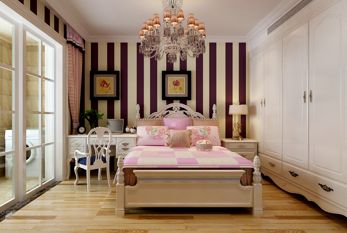 三居室设计-132平米燕都紫阁-美式风格