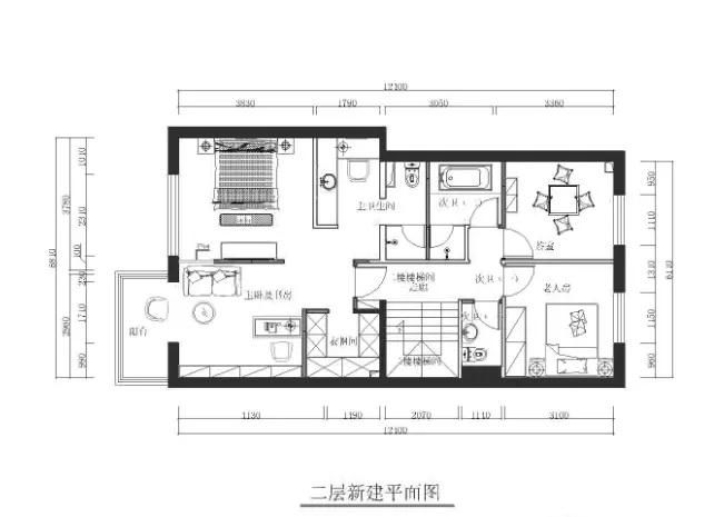 北京院子二层平面图