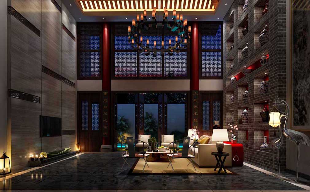 复地东山国际324平米中式古典别墅设计