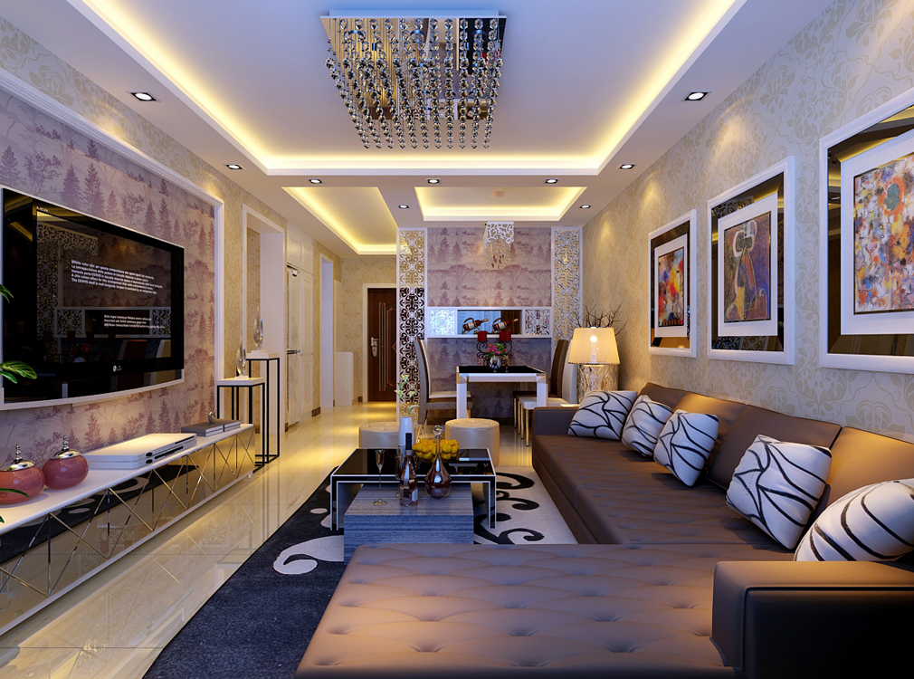 富力盈通国际公寓88㎡现代简约装修设计