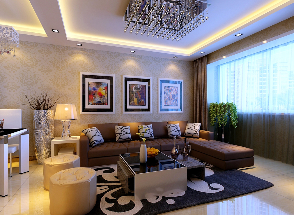 富力盈通国际公寓88㎡现代简约装修设计