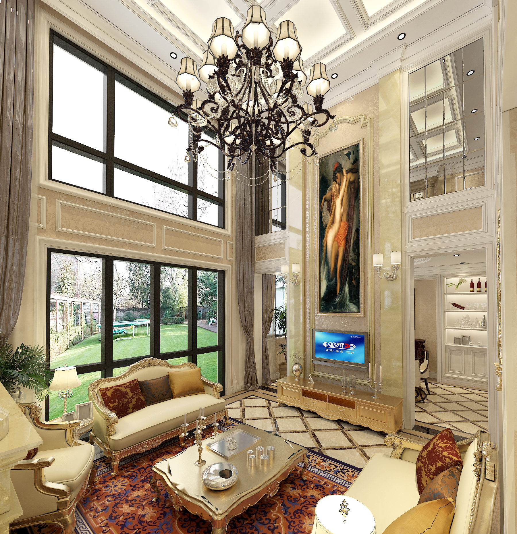 联盟新城别墅-五室两厅-奢华欧式设计