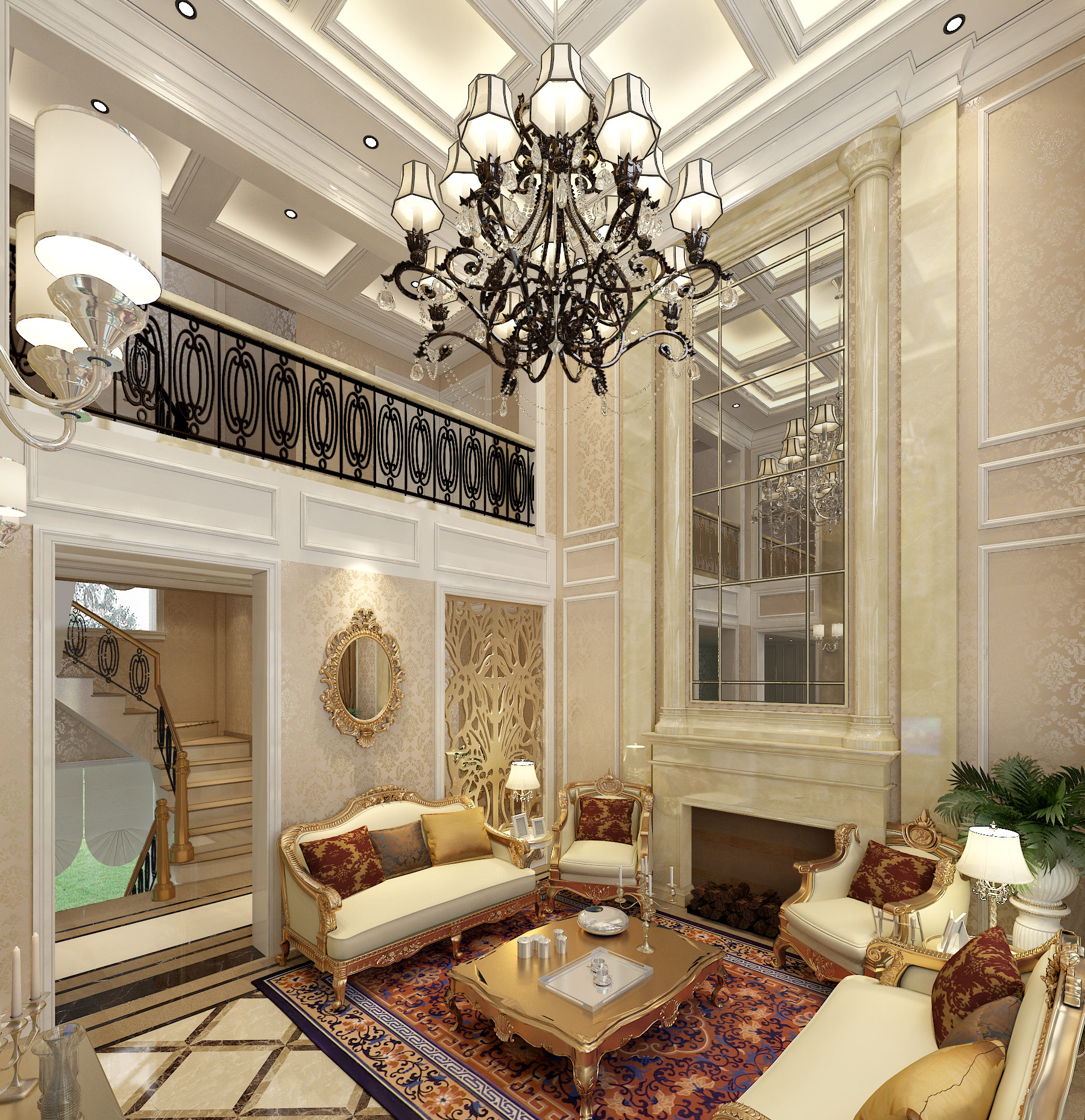 联盟新城别墅-五室两厅-奢华欧式设计