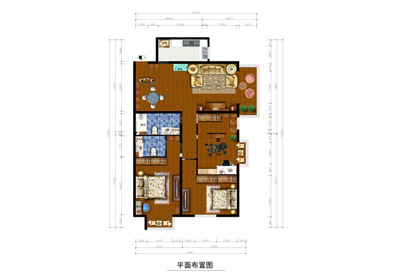 新中式风格—和平村—四居室