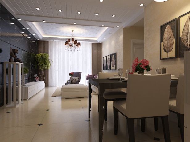 珠峰国际花园三室两厅现代简约风格设计