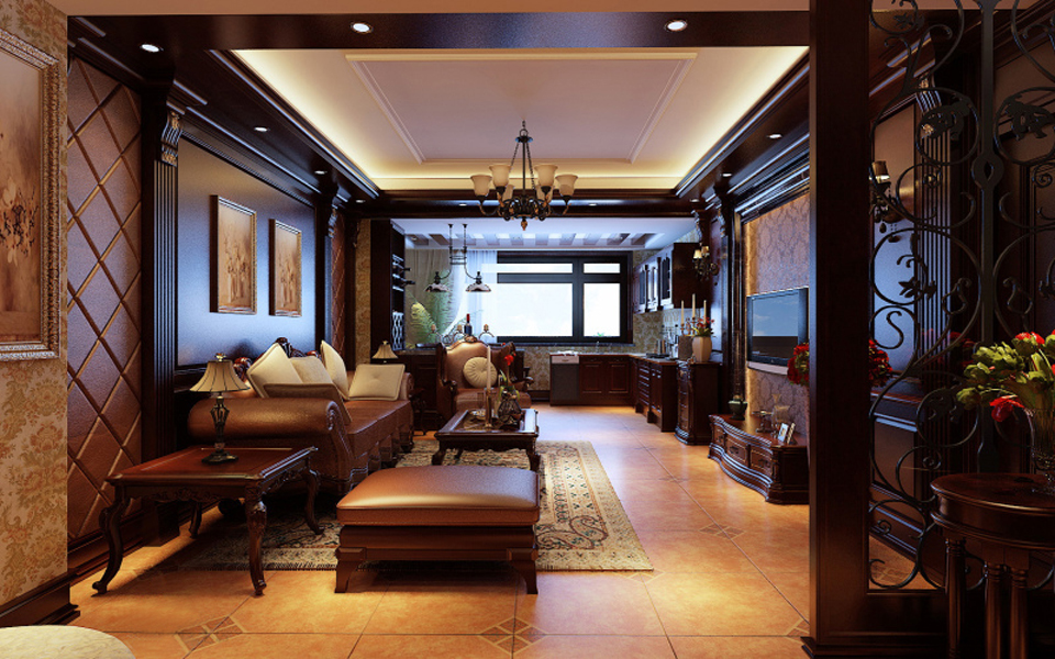 摩天石-美式风格-两居室