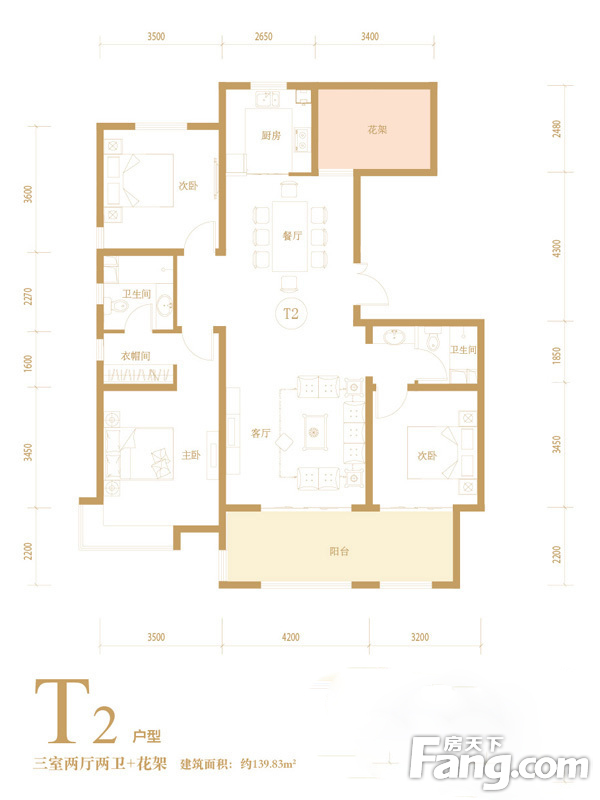 燕港美域三室两厅欧式风格设计