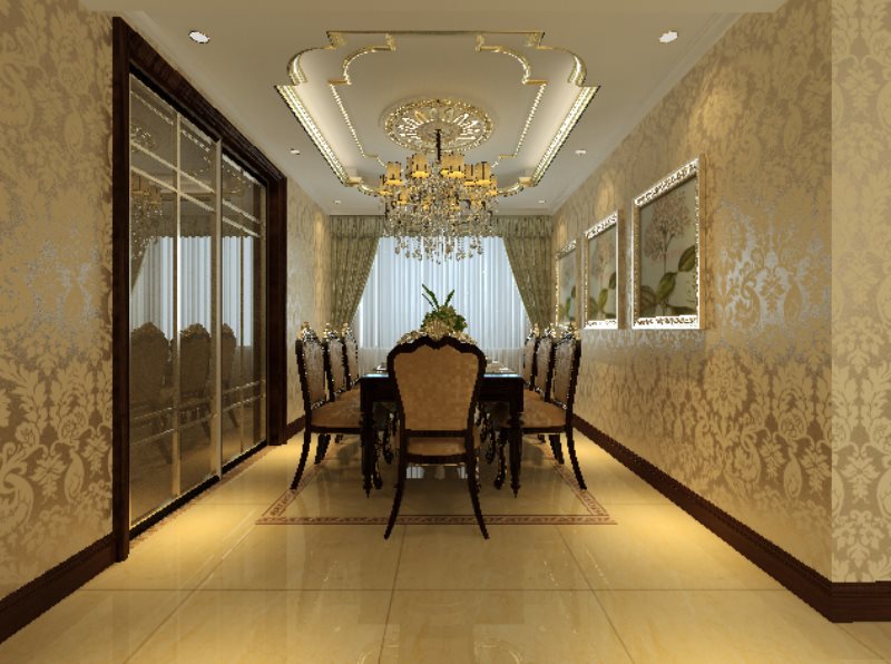 昌盛双喜城187平米欧式新古典四居室装修设计