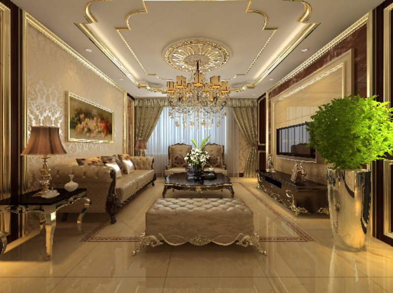 昌盛双喜城187平米欧式新古典四居室装修设计