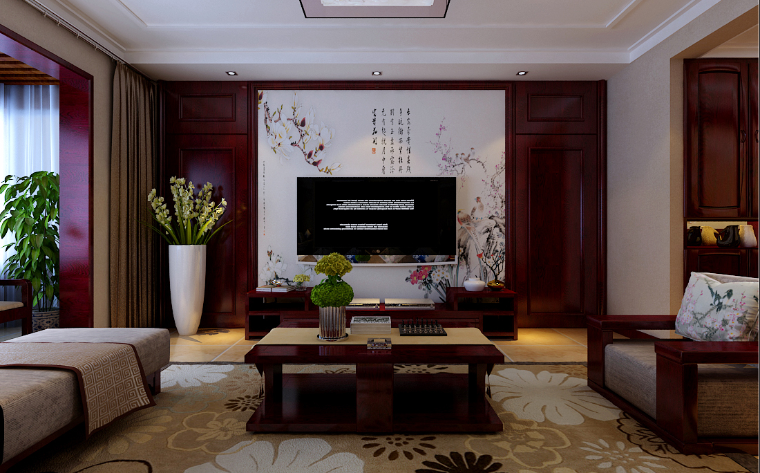 紫竹苑150平米中式风格设计