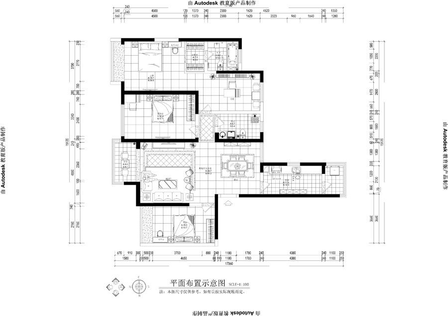 永威五月花城古典欧式风格四居室装修设计效果图