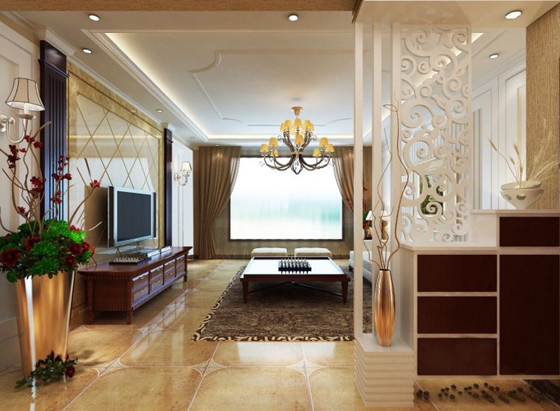 鑫龙湾三室两厅欧式风格设计