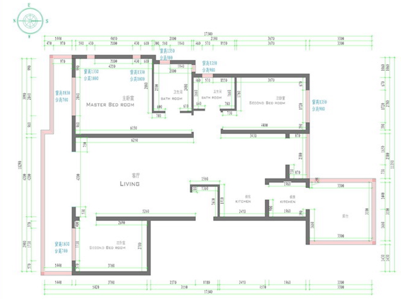 龙湖香提小区-三居室-168.00平米-装修设计