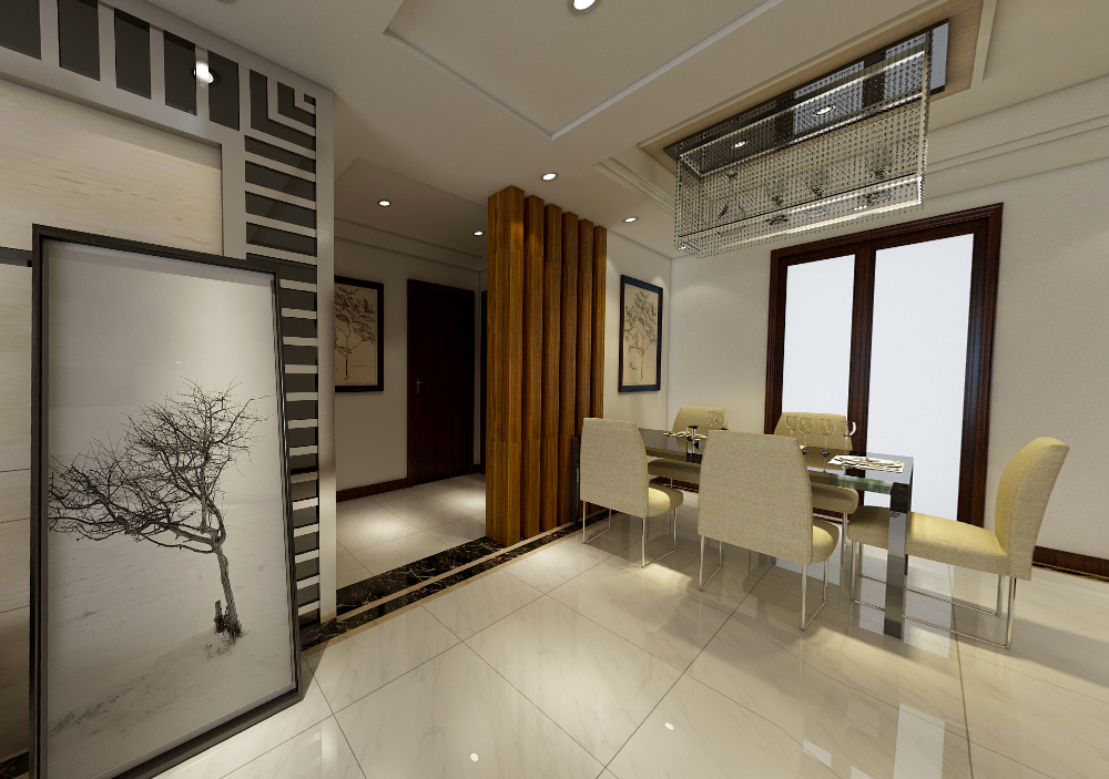 现代简约-鸿泰兰亭-98平二居室装修设计
