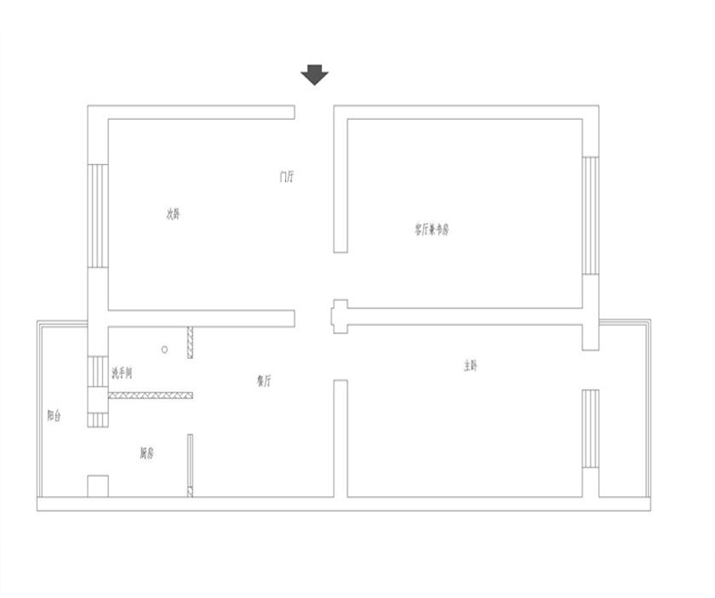 花园东路小区-二居室-89.00平米-装修设计