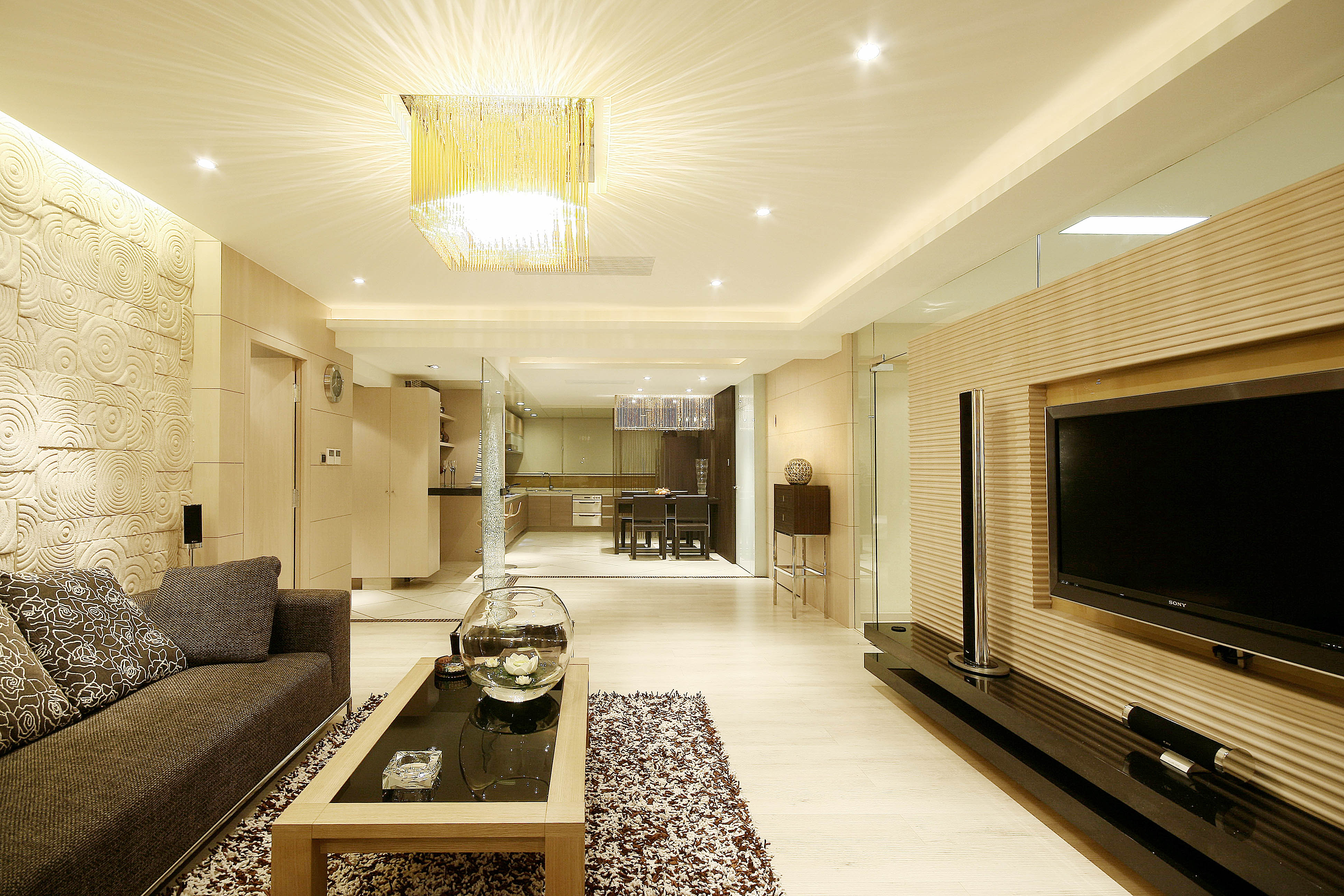 现代简约风格-鑫源向上三居室装修设计效果