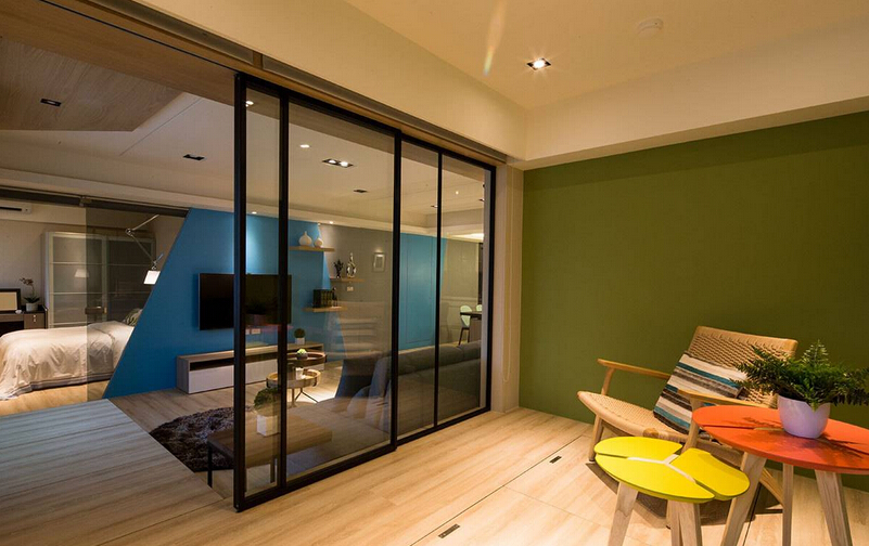温暖现代简约风格83平两居室装修案例