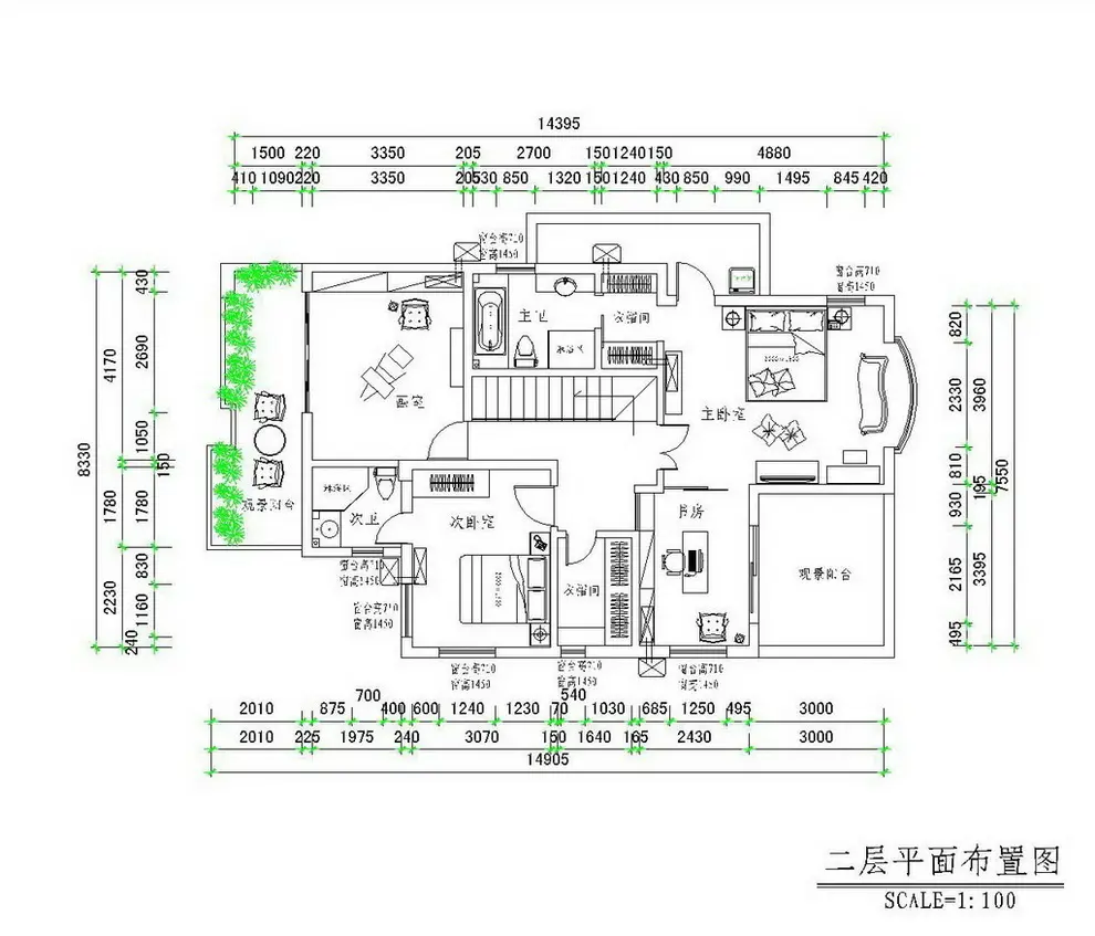 一层300平米户型图,300平方米的平面户型图 中式风格六居室300平米45万-万科东丽湖别墅装修案例