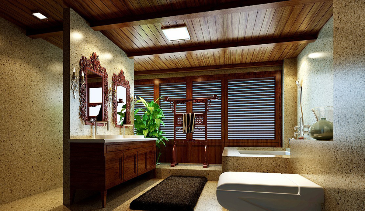 东南亚风格-创艺公寓四居室装修设计