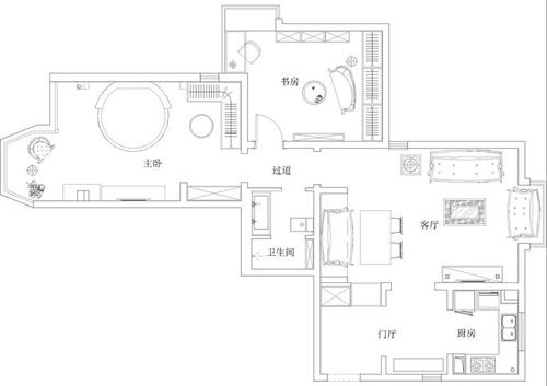 现代风格——100平米三居室
