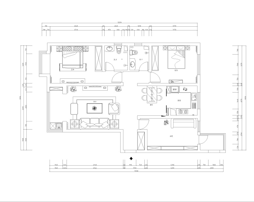维多利亚142㎡-中式风格-三居室装修案例
