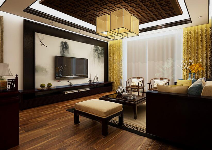 坤泽十里140平米新中式风格--温馨简洁住宅