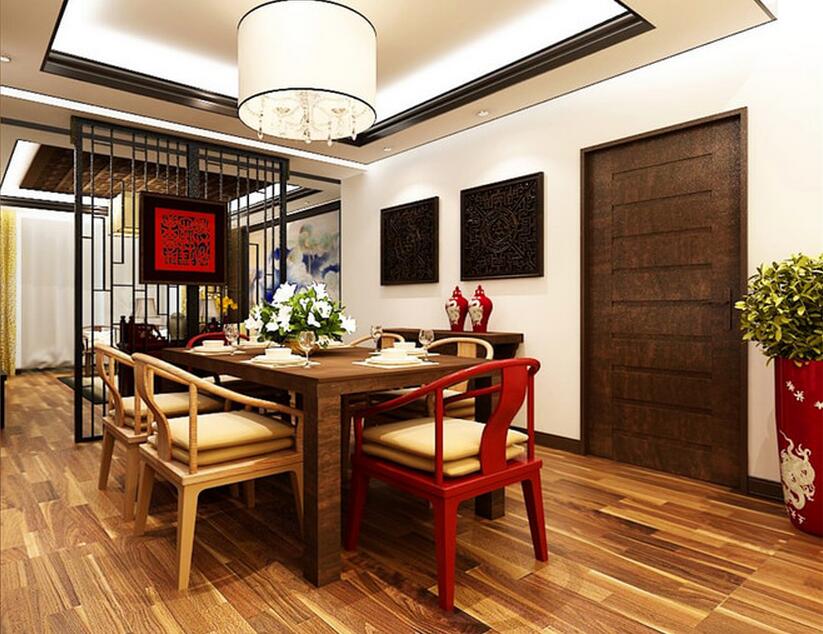 坤泽十里140平米新中式风格--温馨简洁住宅