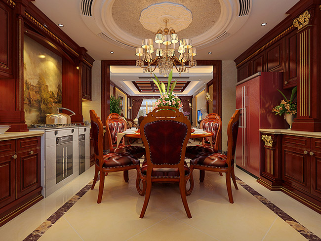 海棠湾131㎡-古典欧式风格-三居室风格