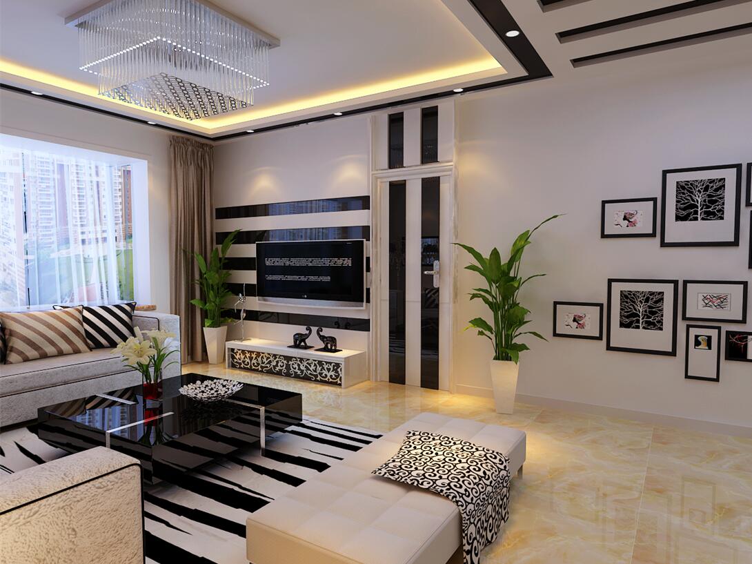 汇丰国际现代简约三居室装修设计