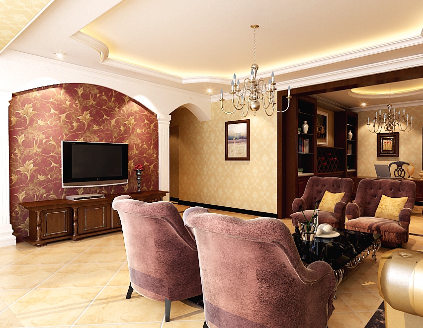 燕都紫庭三室两厅欧式风格设计