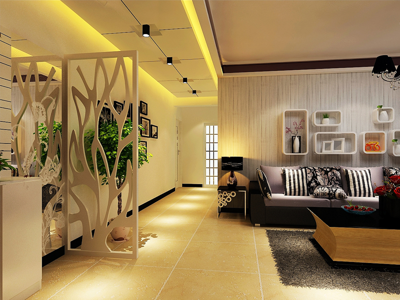 保利香槟国际三居室简欧风格装修设计