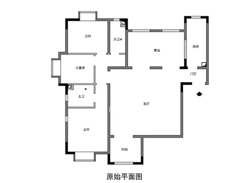 首邑溪谷170平简欧风格案例赏析户型图