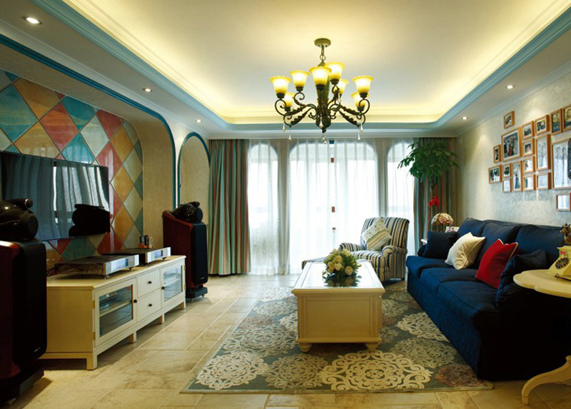 众美凤凰绿都三室两厅地中海风格设计