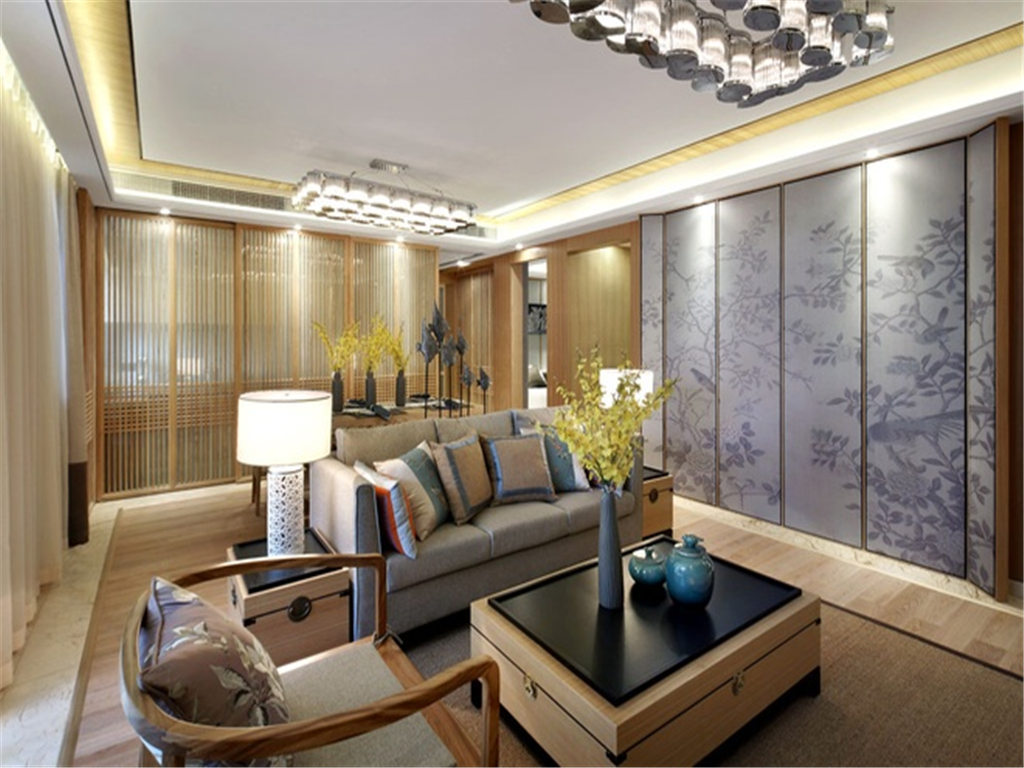 天泰城以琳美地-三居室-120平米-中式风格