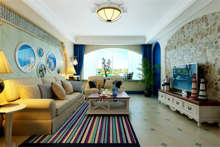 瑞城-168平米四室二厅-地中海风格效果图