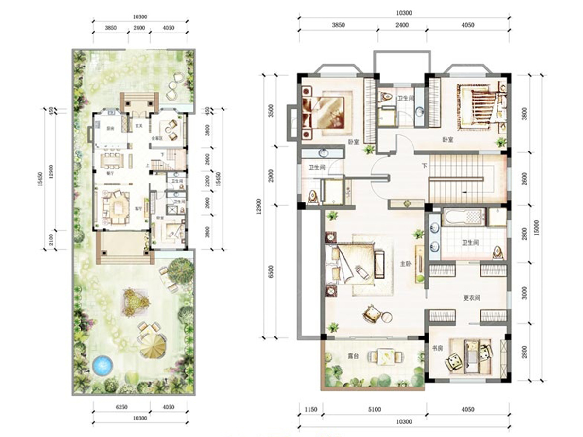 大溪谷304㎡别墅现代风格设计