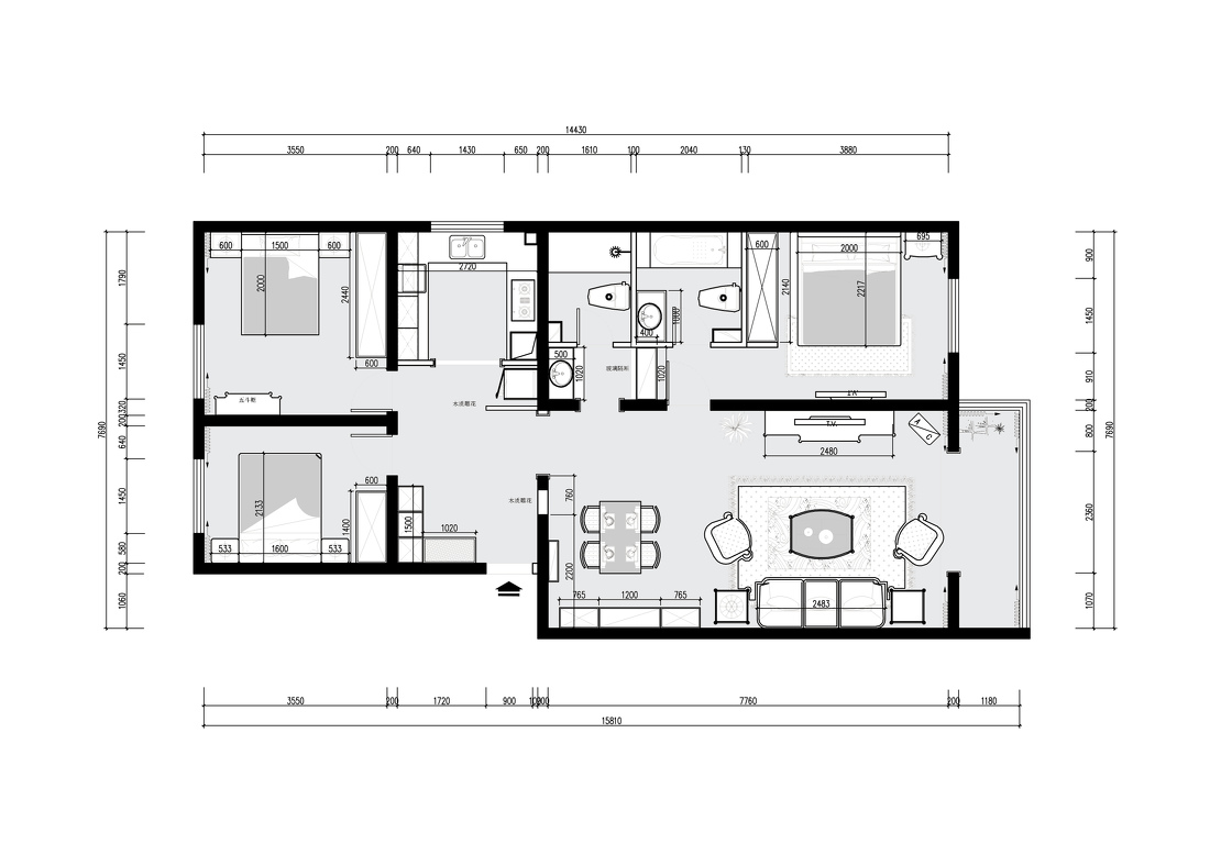 怡然家园-新中式风格-三居室