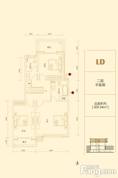 鑫界王府-三室两厅302平米-美式