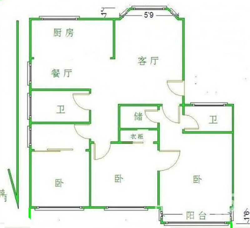 金陵御庭园-三居室-161.00平米-装修设计