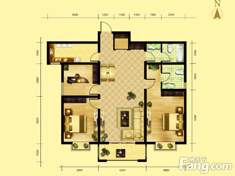 美式风格-140平米3居室