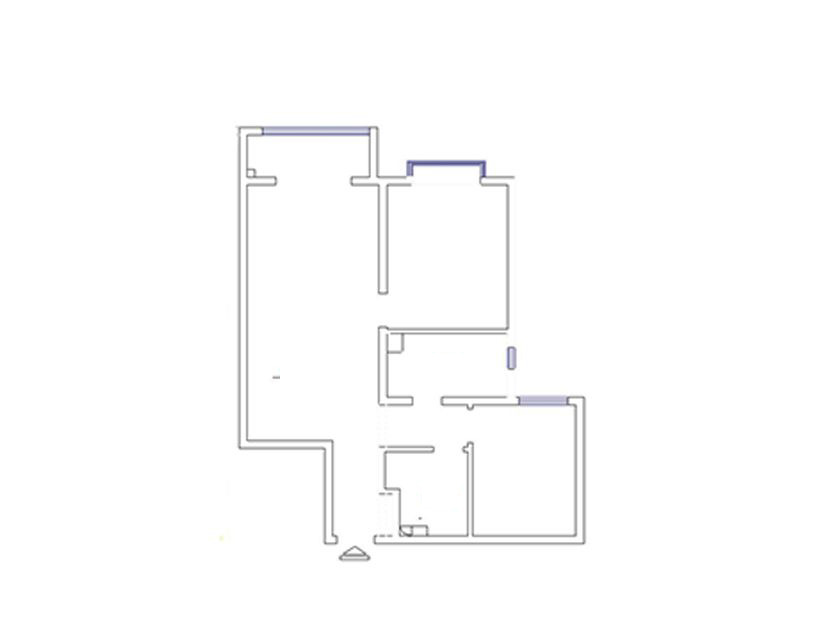 万科金域蓝湾-二居室-90.00平米-装修设计