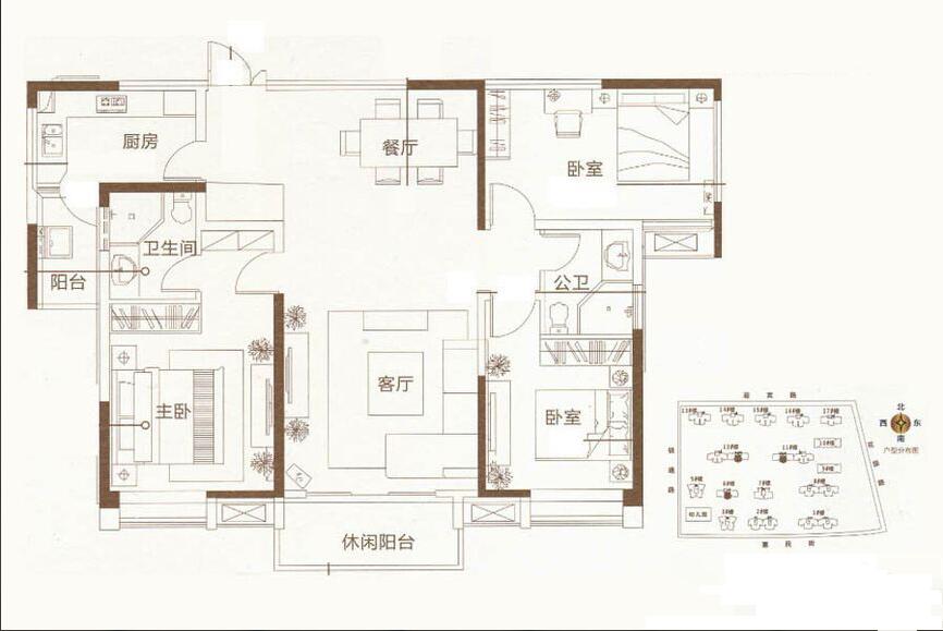 永威迎宾府135平米三居室新古典风格设计案例