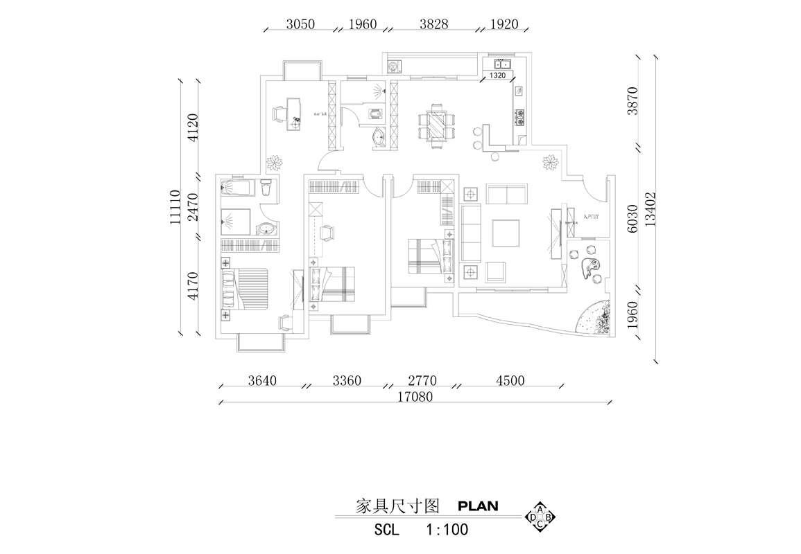 尚城街区-143平米-现代简约风格装修案例