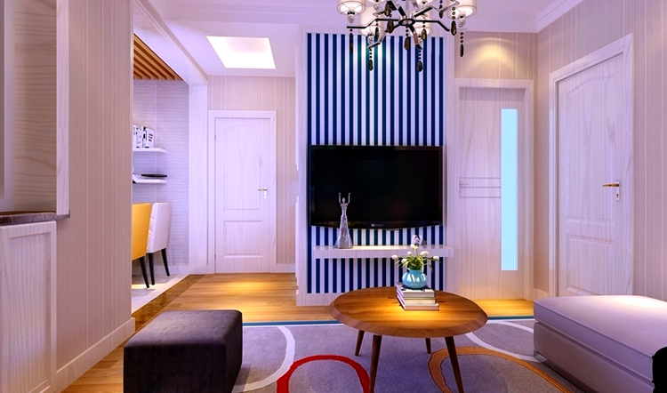 怡安公寓90平米两室一厅现代简约风格