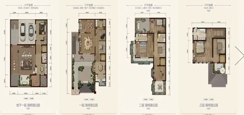 美城悦荣府别墅-简欧风格-四居室该商户其他案例同户型同风格同价格