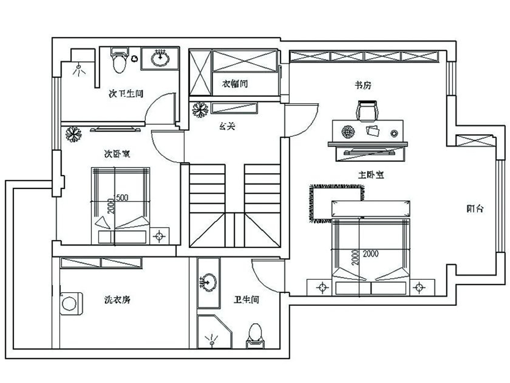 喜山 三居室 190平 美式风格舒适之家