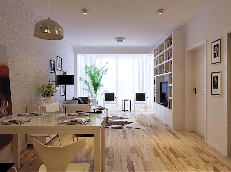 现代简约一居室45平米5万_单身公寓装修案例-衡阳房