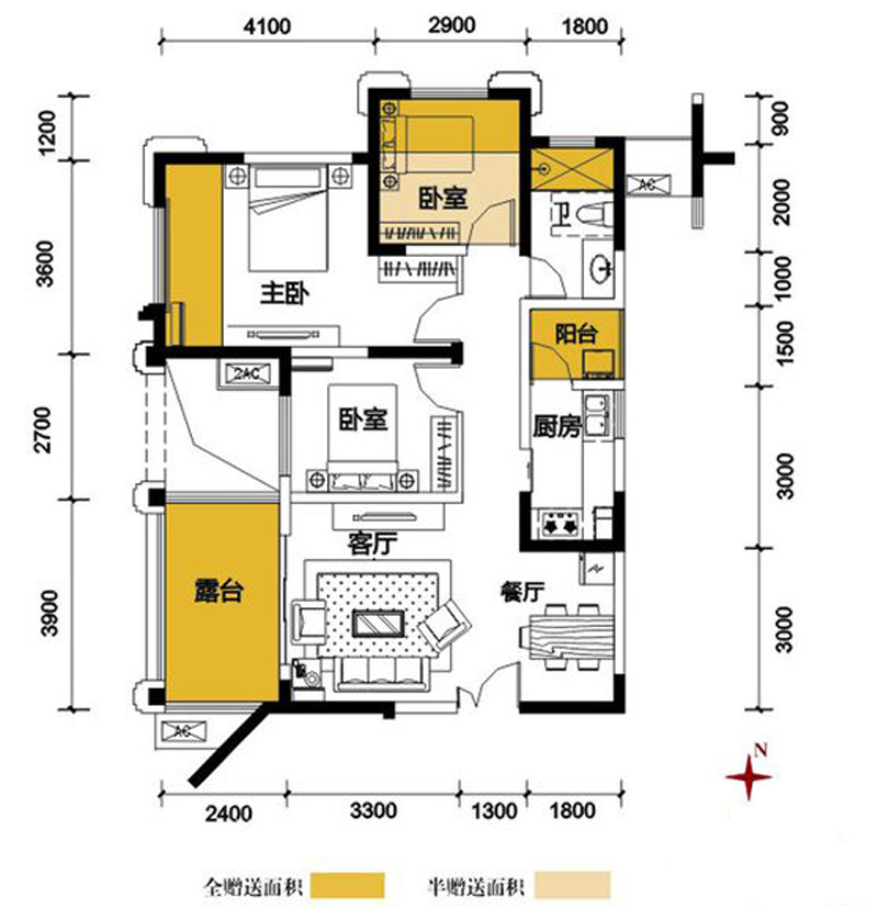 龙城国际-3居室83平米-现代简约