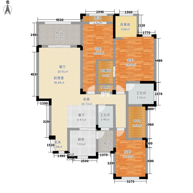 蓝山印象小区三室两厅两卫160平欧式风格