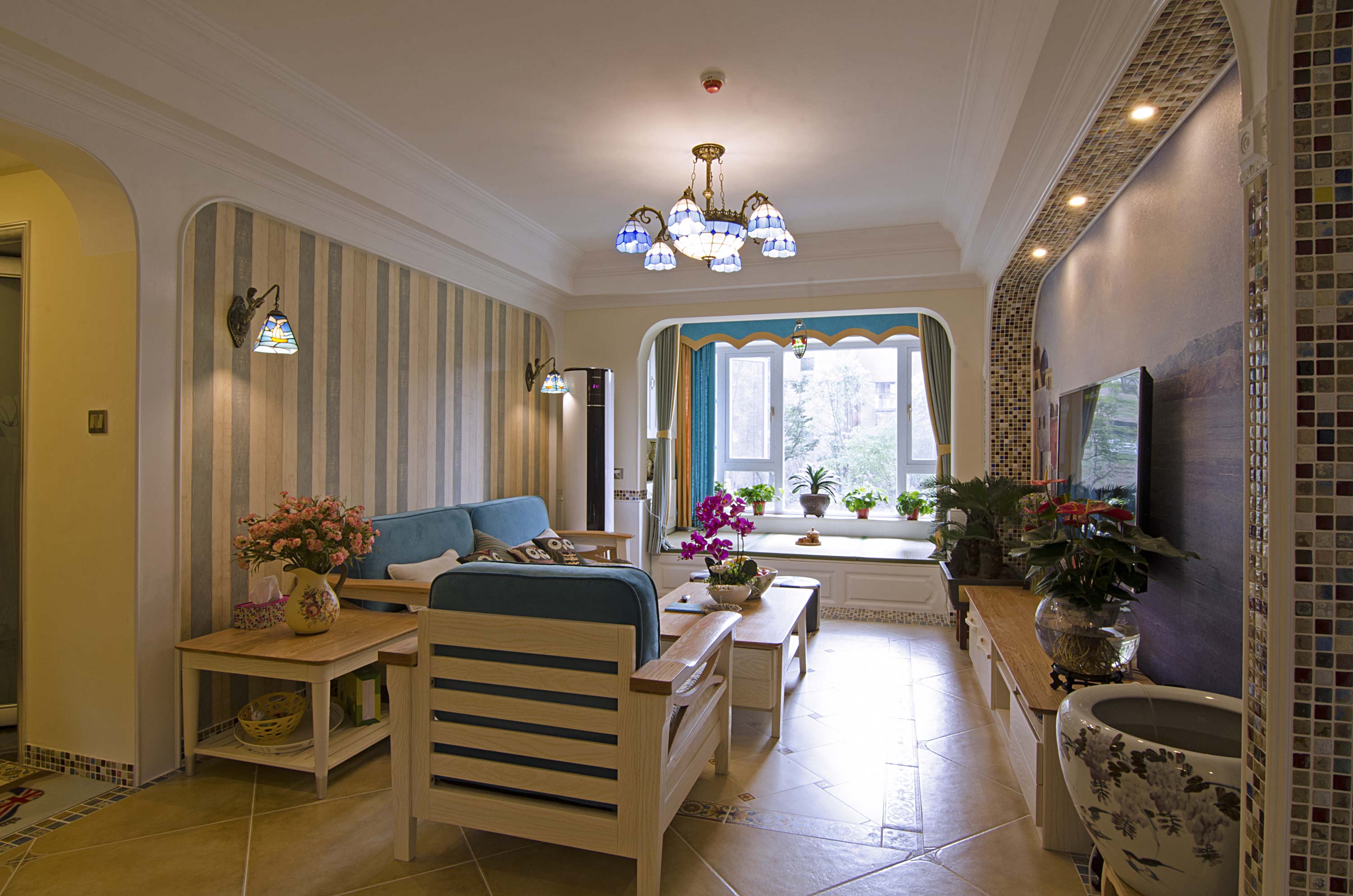 温馨地中海风格客厅装修效果图 – 设计本装修效果图